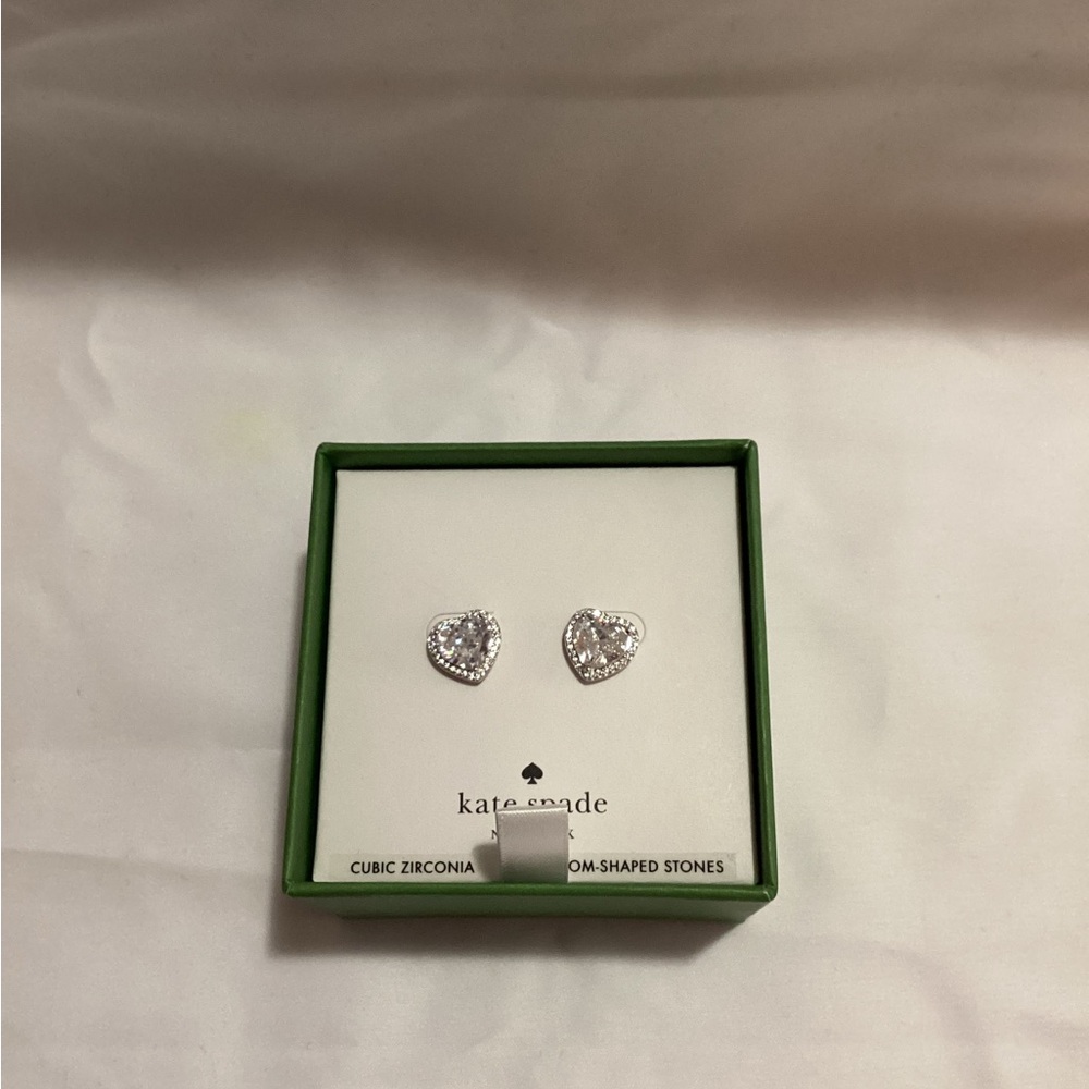 Kate Spade Silver Stud Earrings with Sparkling Stones